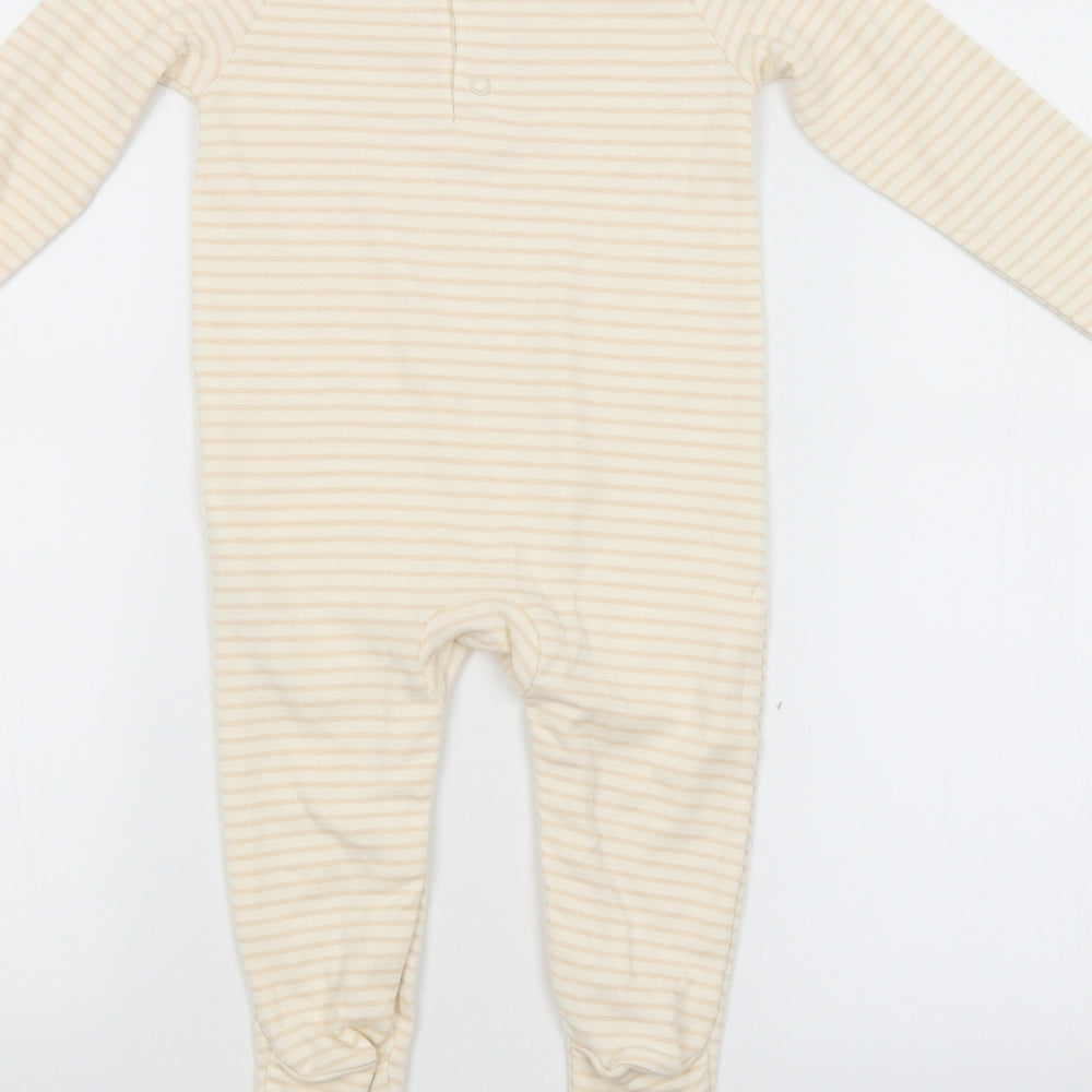 George Baby Yellow Spotted  Babygrow One-Piece Size 9-12 Months