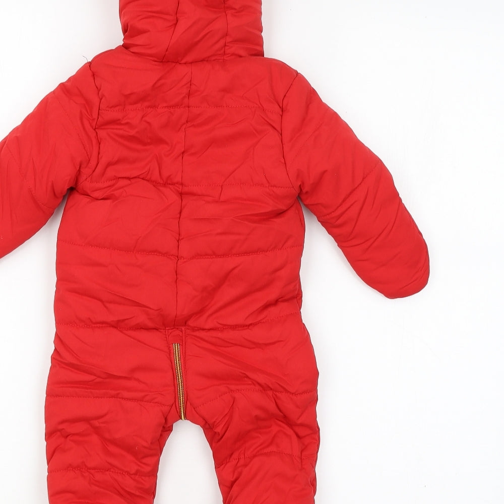 George Baby Red   Puffer Jacket Snowsuit Size 3-6 Months