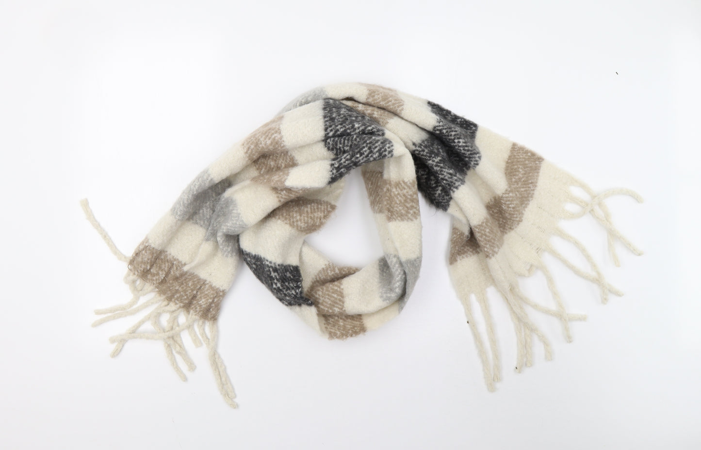 Primark Womens Multicoloured Striped Knit  Scarf