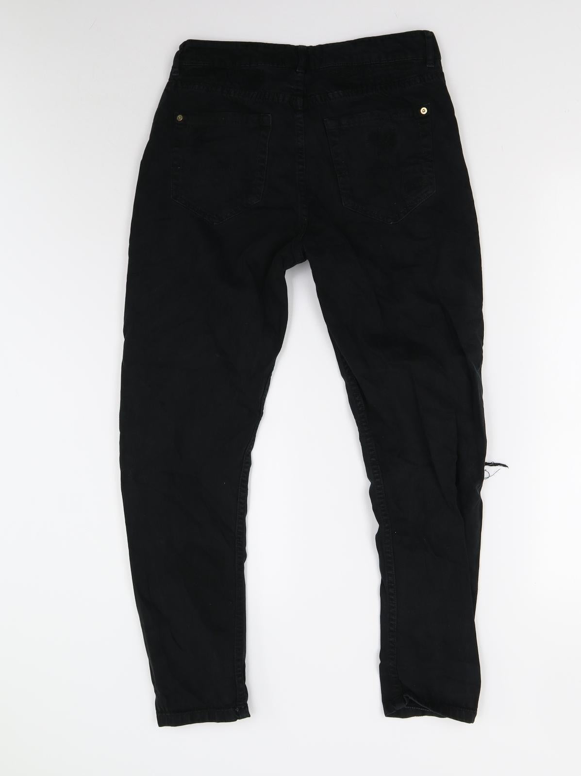 Mango Womens Black  Denim Skinny Jeans Size 10 L25 in