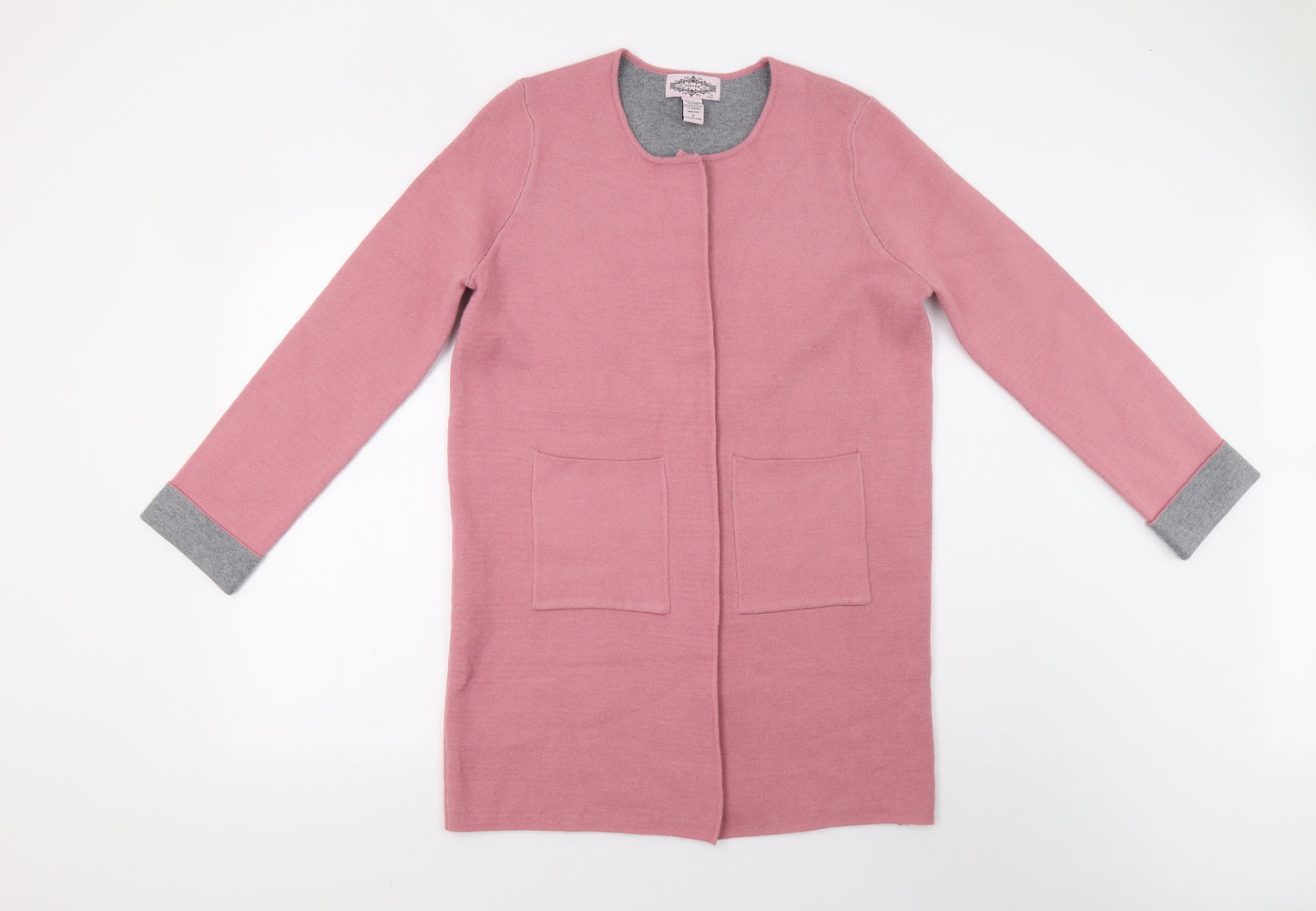 Oliver Womens Pink  Knit Overcoat Coat Size M