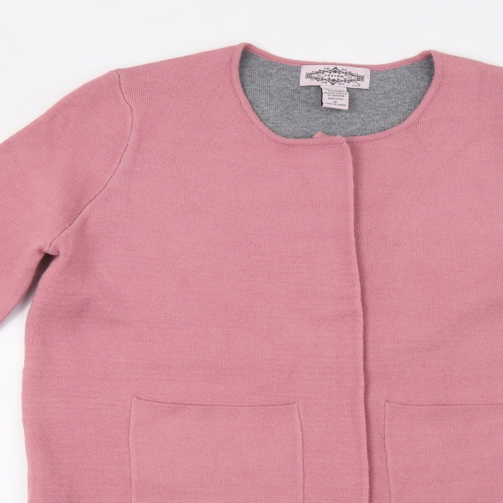 Oliver Womens Pink  Knit Overcoat Coat Size M