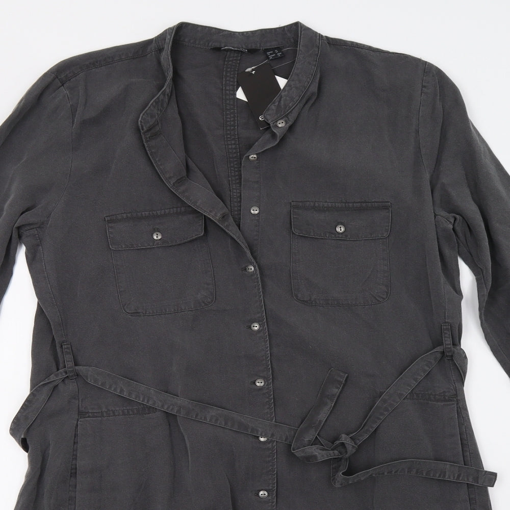 ESMARA Womens Grey   Shirt Dress  Size 16