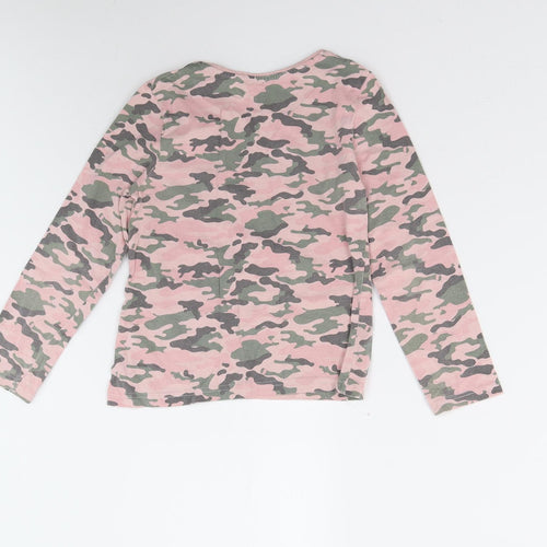 Primark Girls Pink Camouflage  Pullover T-Shirt Size 7-8 Years