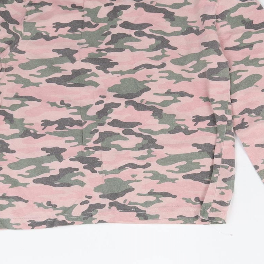Primark Girls Pink Camouflage  Pullover T-Shirt Size 7-8 Years