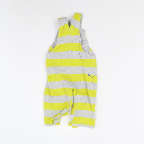 M&S Baby Yellow Striped  Dungaree One-Piece Size 6-9 Months