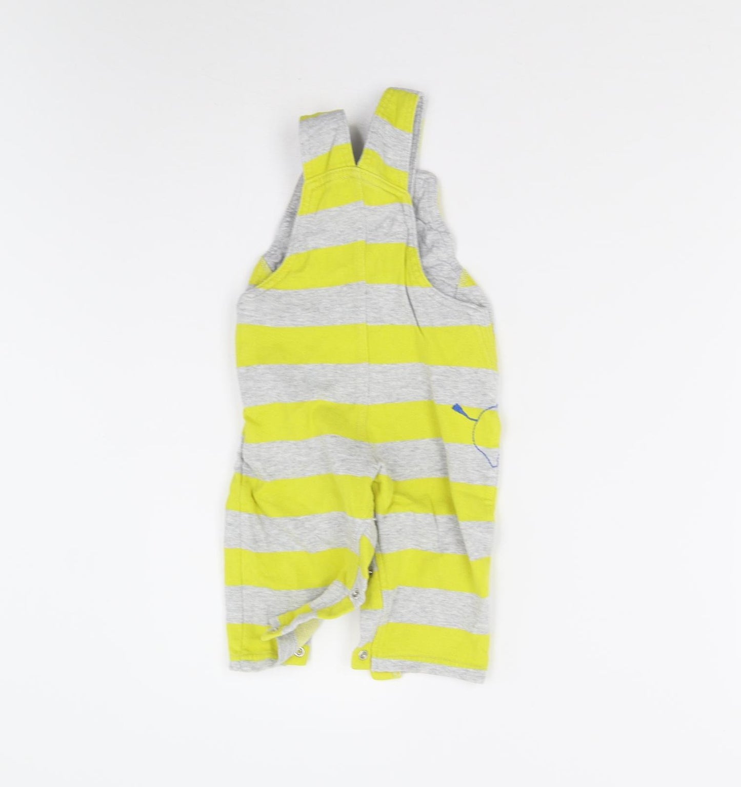 M&S Baby Yellow Striped  Dungaree One-Piece Size 6-9 Months