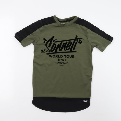 Sonneti Boys Green   Basic T-Shirt Size 10-11 Years