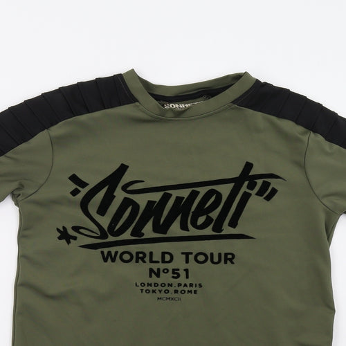 Sonneti Boys Green   Basic T-Shirt Size 10-11 Years