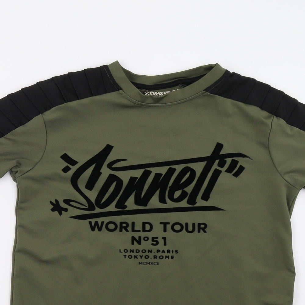 Sonneti Boys Green   Basic T-Shirt Size 10-11 Years