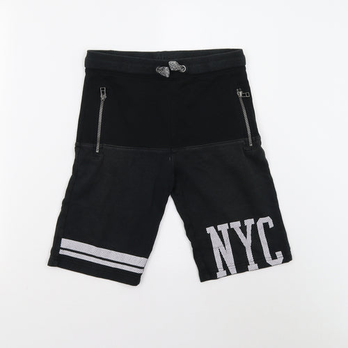 Nutmeg Boys Black   Sweat Shorts Size 10-11 Years
