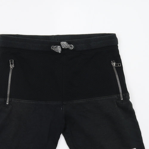 Nutmeg Boys Black   Sweat Shorts Size 10-11 Years