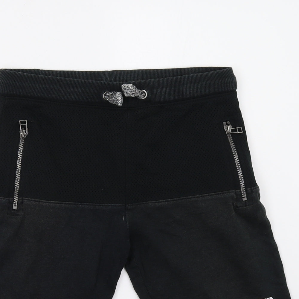 Nutmeg Boys Black   Sweat Shorts Size 10-11 Years