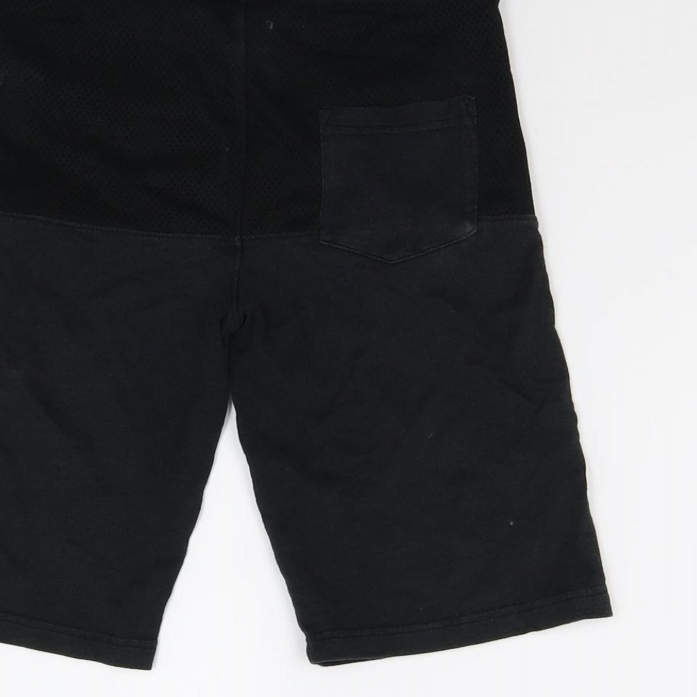 Nutmeg Boys Black   Sweat Shorts Size 10-11 Years