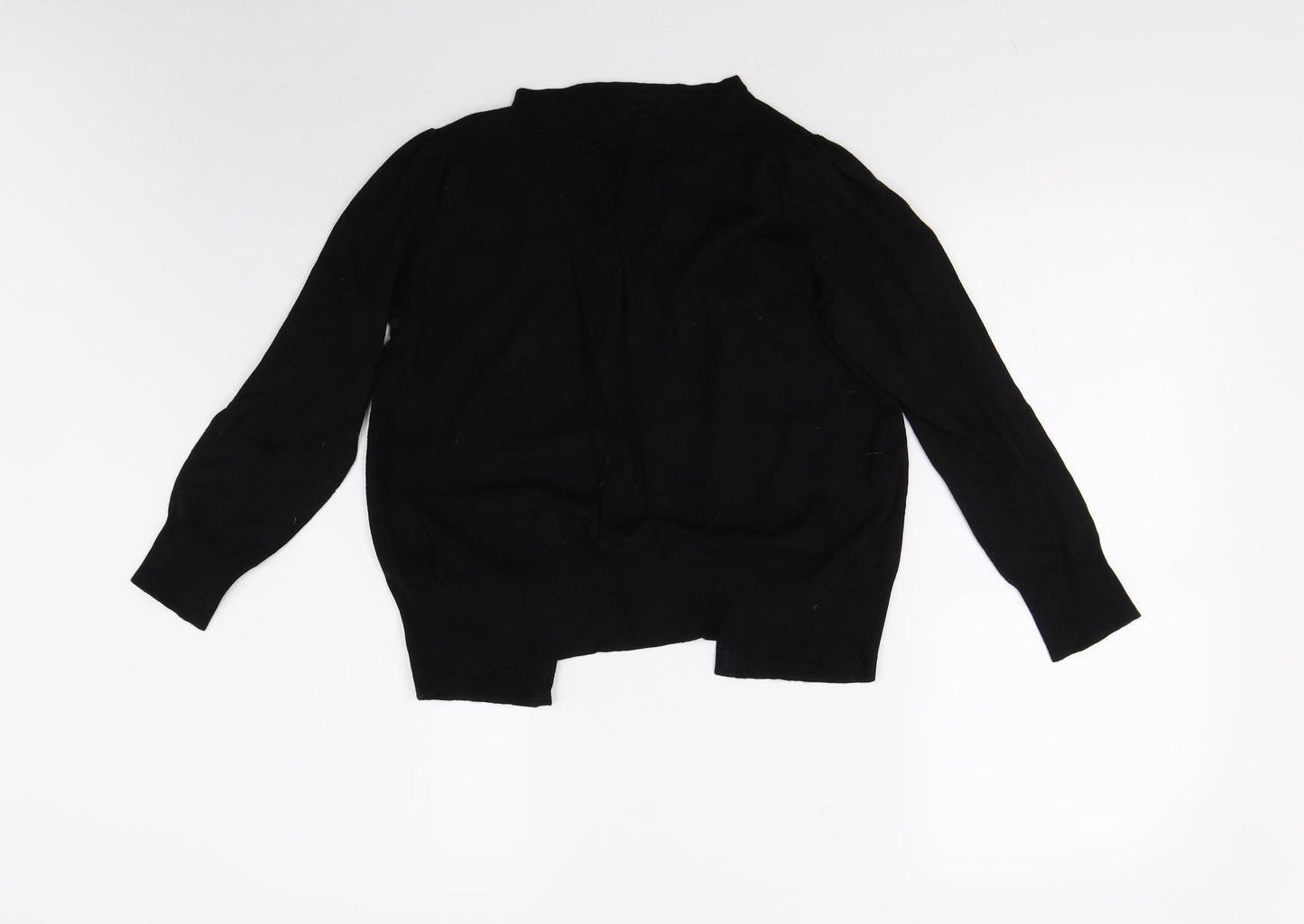 M&S Womens Black  Knit Cardigan Jumper Size 14