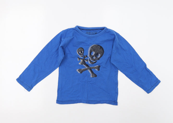 Primark Boys Blue   Pullover T-Shirt Size 3-4 Years