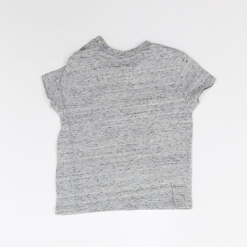 Tesco Baby Grey   Basic T-Shirt Size 12-18 Months  - Superbaby