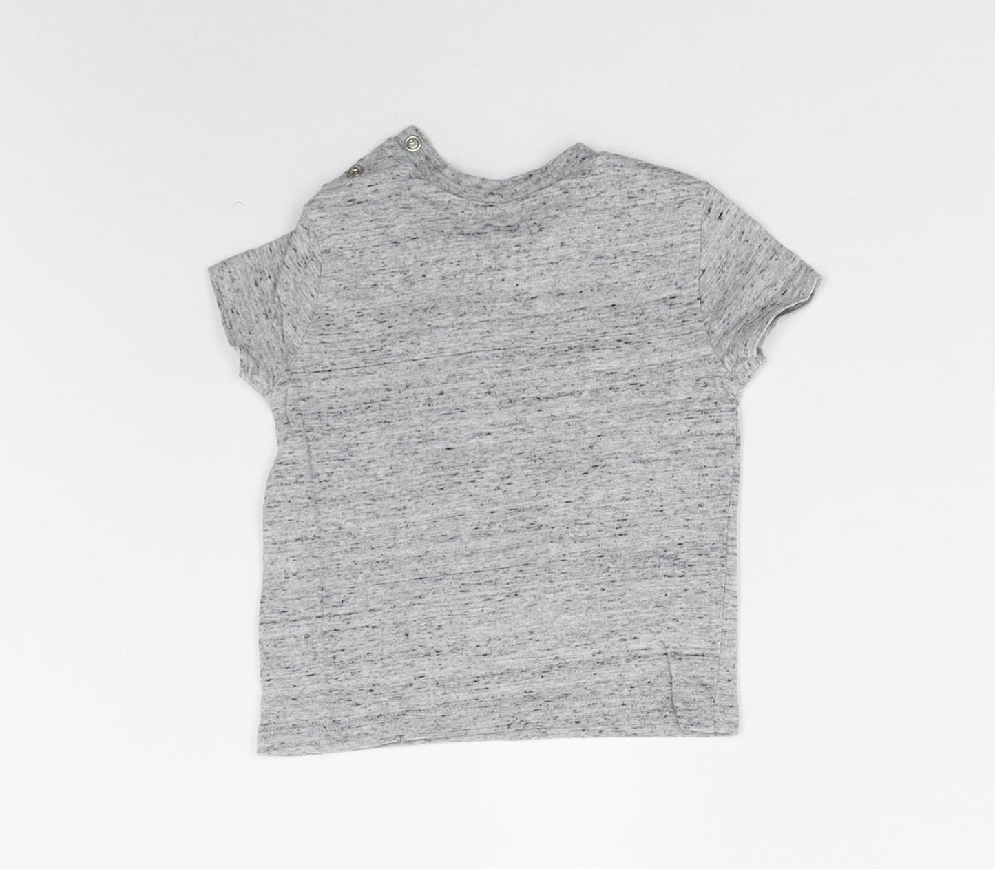 Tesco Baby Grey   Basic T-Shirt Size 12-18 Months  - Superbaby