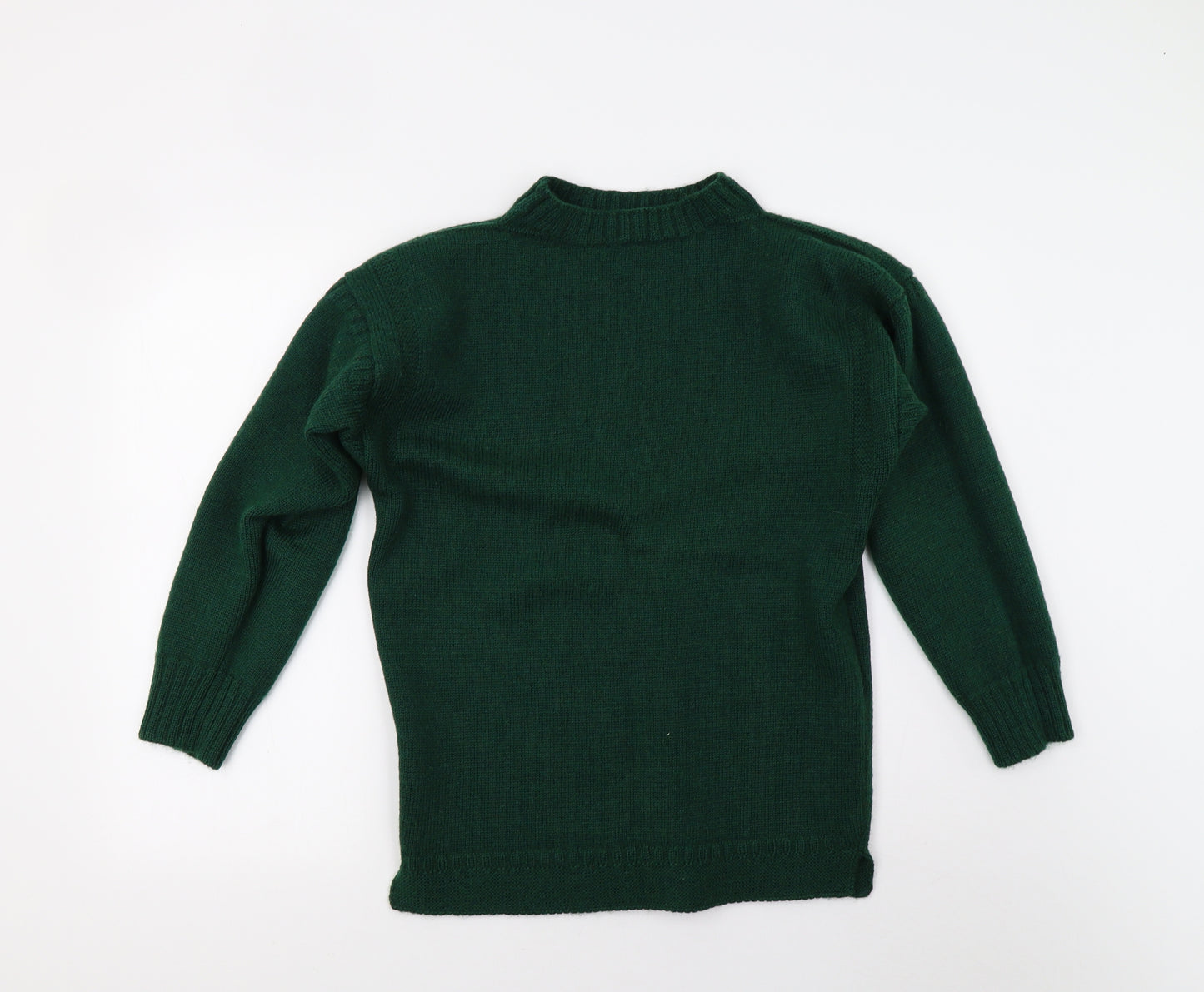 Guernsey Woolens Mens Green  Knit Pullover Jumper Size M