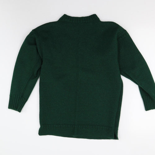 Guernsey Woolens Mens Green  Knit Pullover Jumper Size M