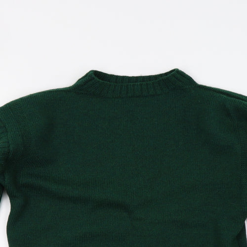 Guernsey Woolens Mens Green  Knit Pullover Jumper Size M
