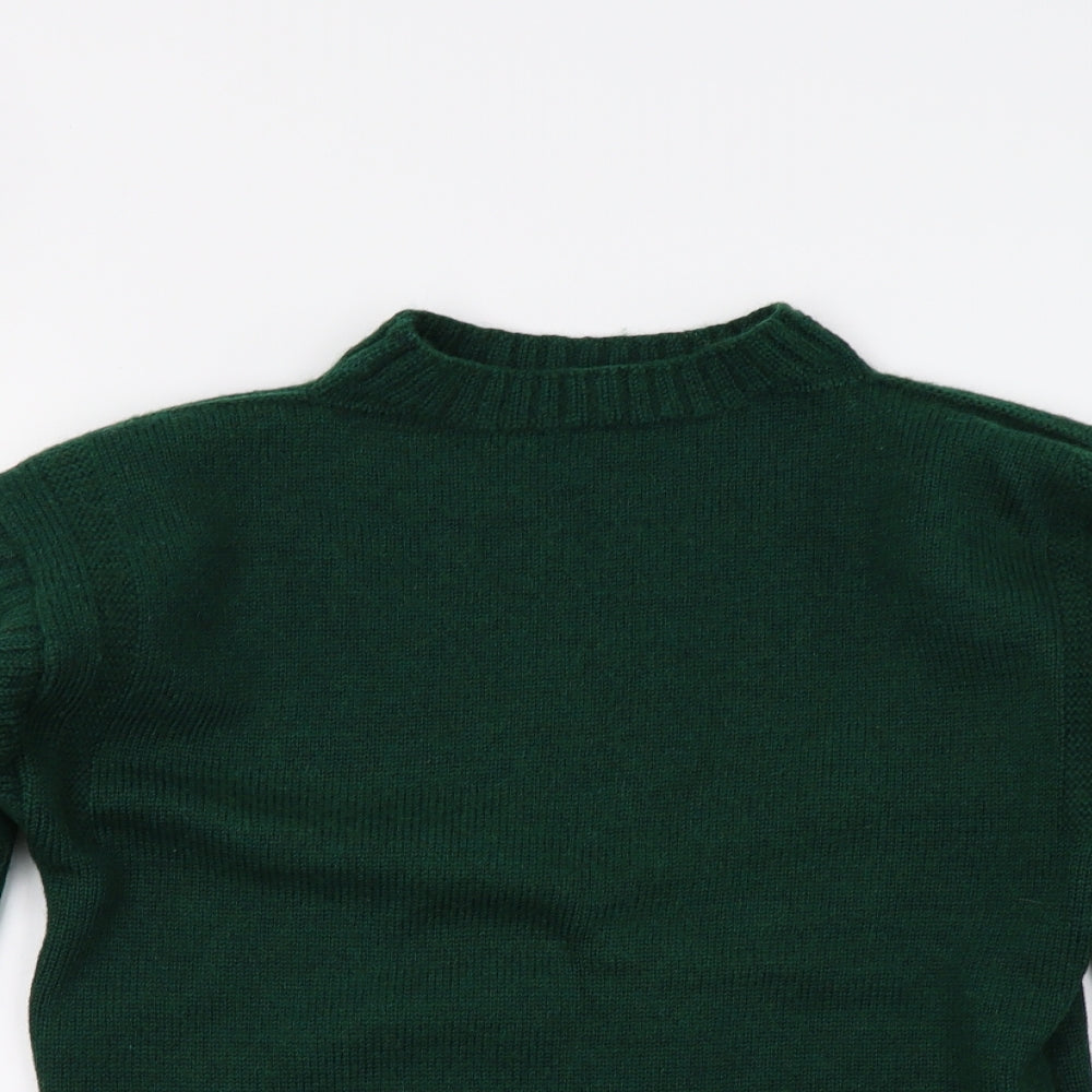 Guernsey Woolens Mens Green  Knit Pullover Jumper Size M