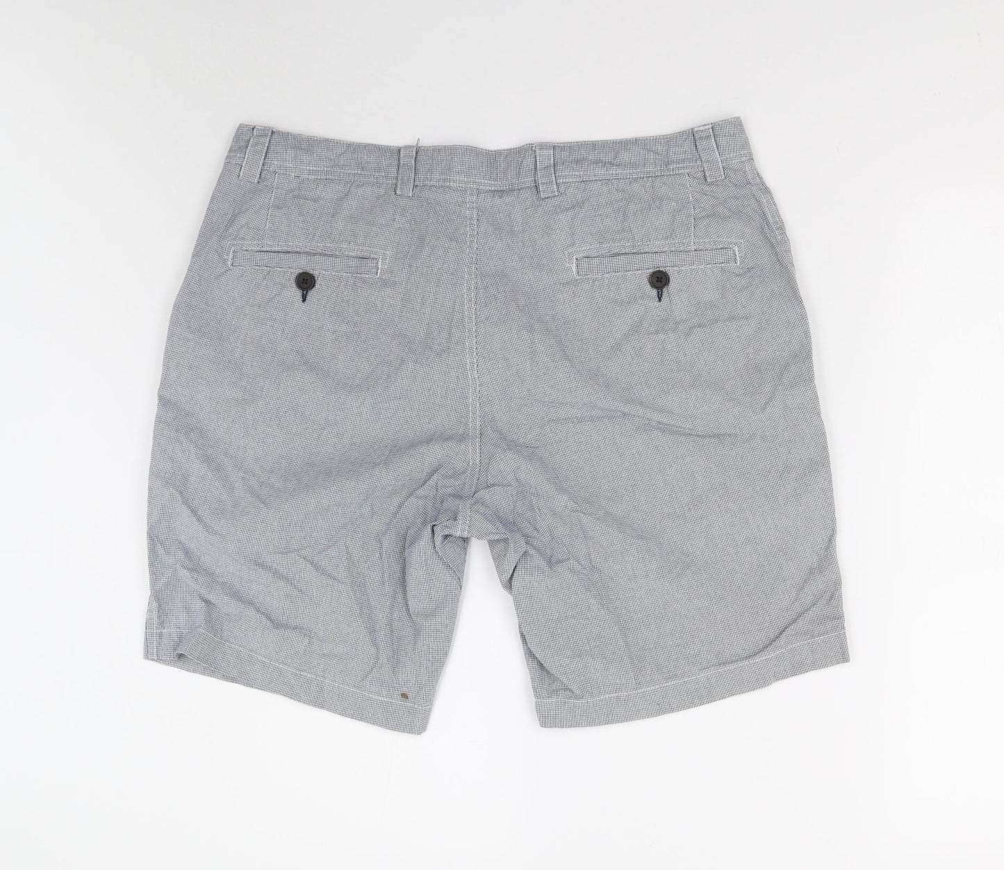 Butron Mens Blue Check  Bermuda Shorts Size 36