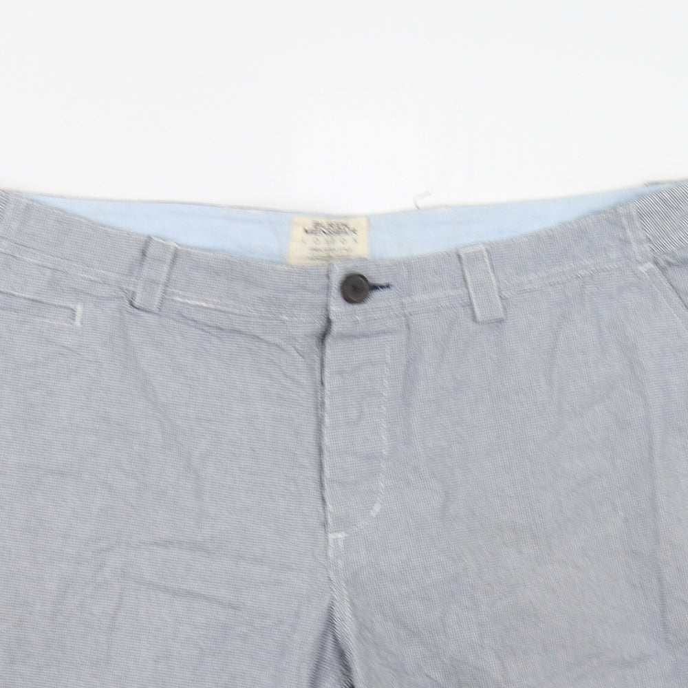 Butron Mens Blue Check  Bermuda Shorts Size 36