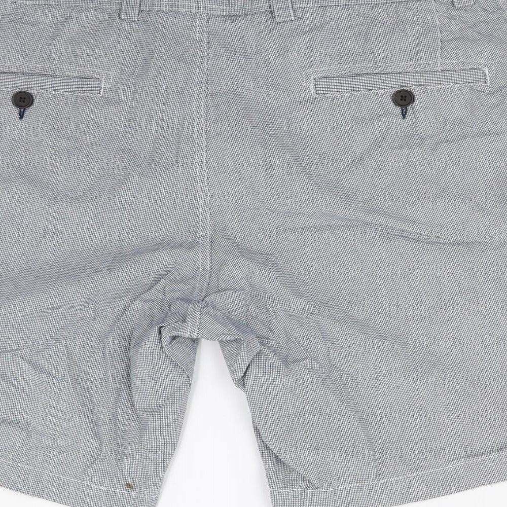 Butron Mens Blue Check  Bermuda Shorts Size 36