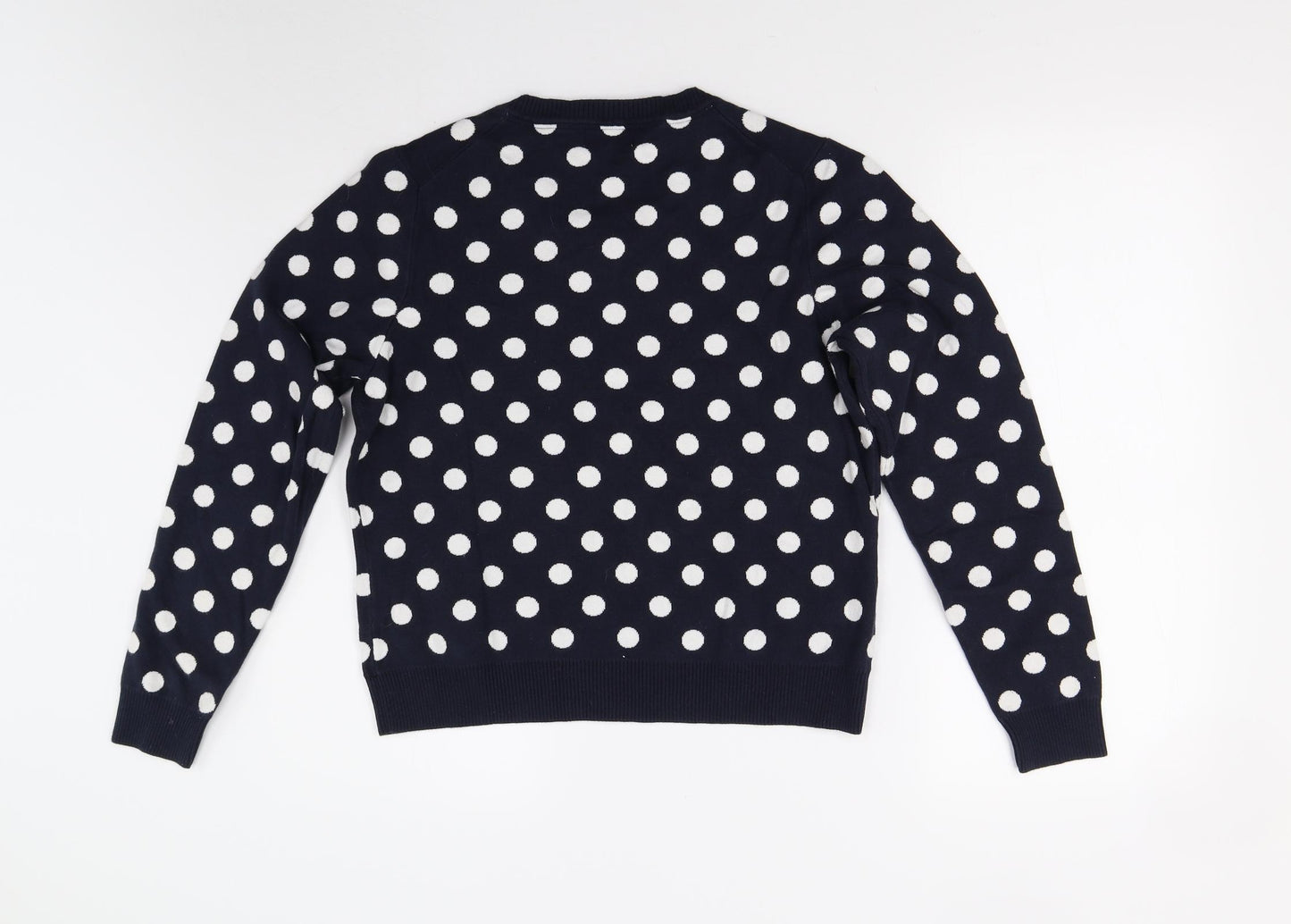 Matalan Womens Blue Polka Dot Knit Cardigan Jumper Size 14