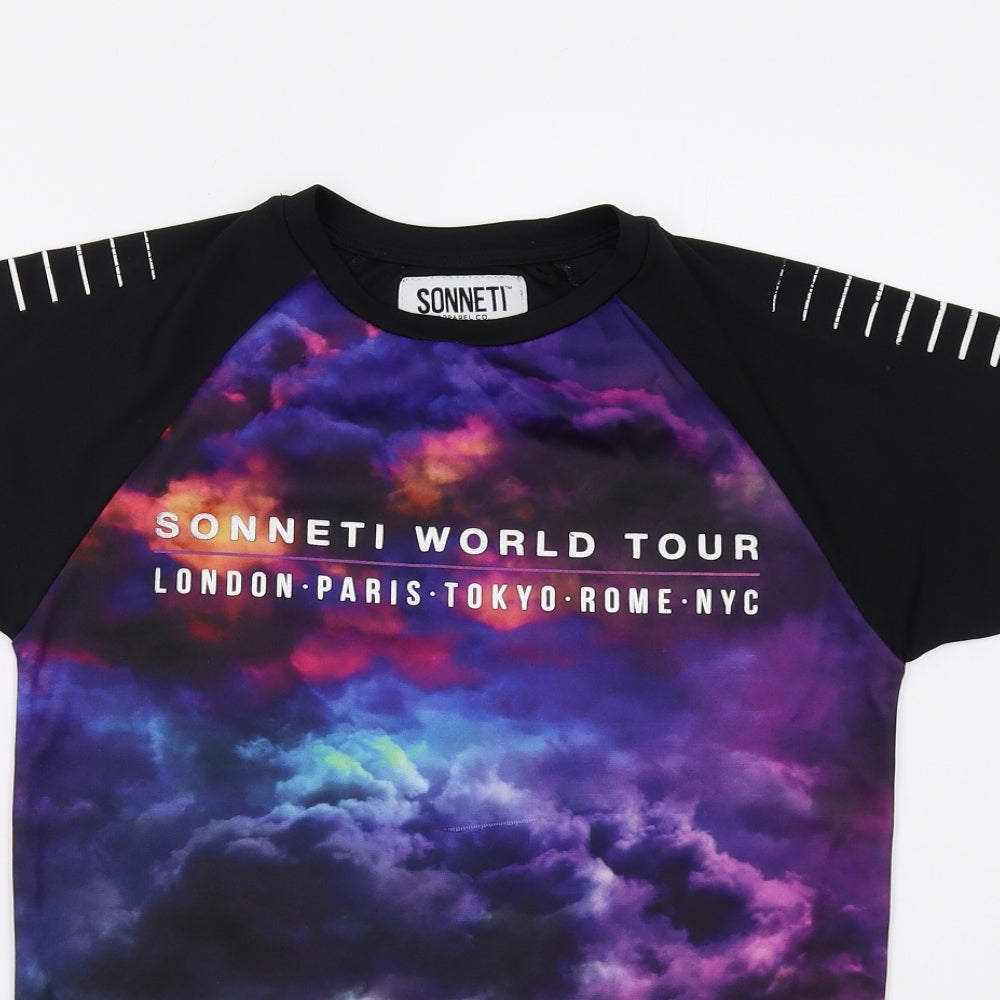 Sonneti Boys Black   Pullover T-Shirt Size 12-13 Years