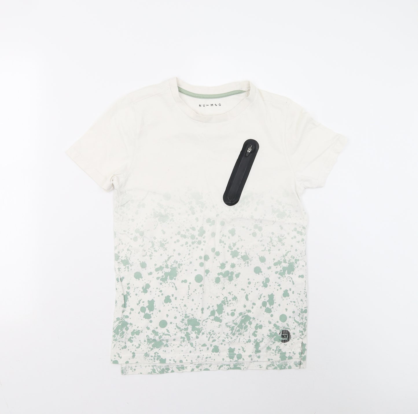 Nutmeg Boys White   Pullover T-Shirt Size 12-13 Years