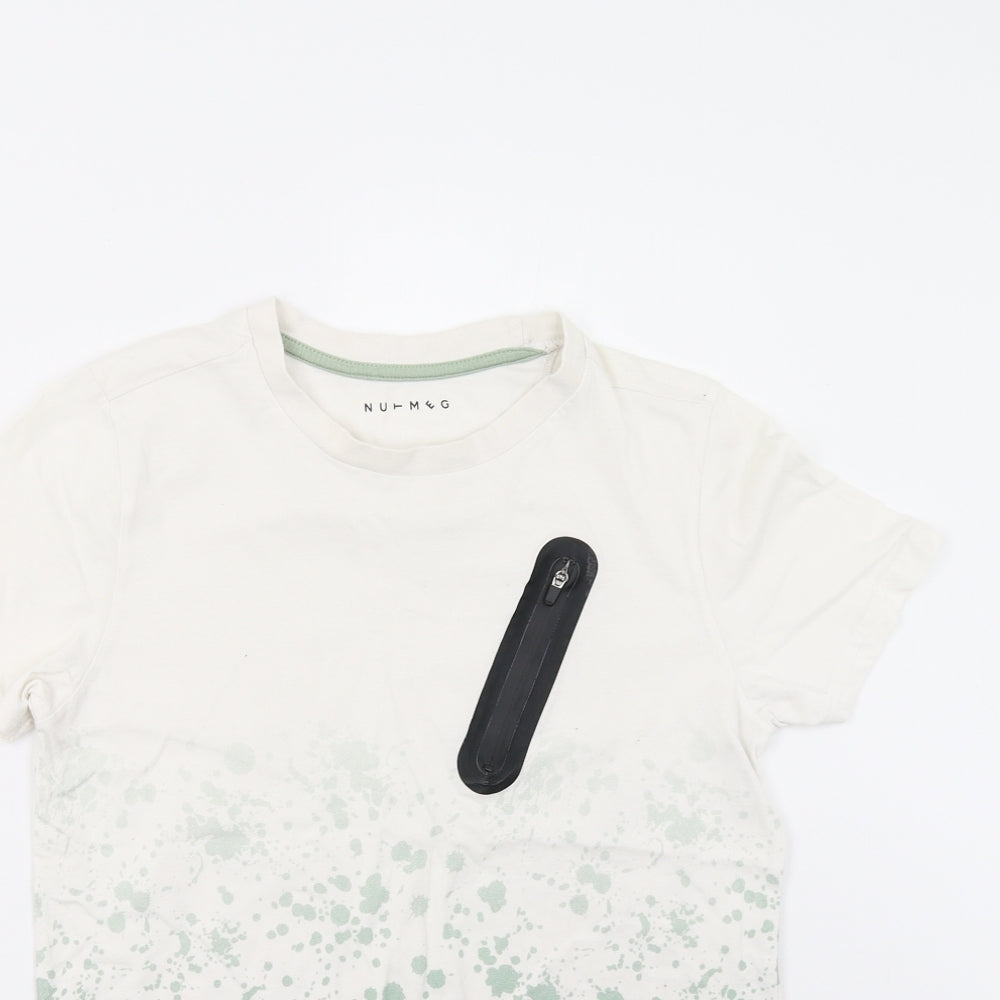 Nutmeg Boys White   Pullover T-Shirt Size 12-13 Years