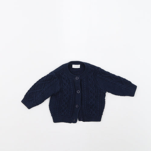 NEXT Baby Blue  Knit Cardigan Jumper   - 1 Month