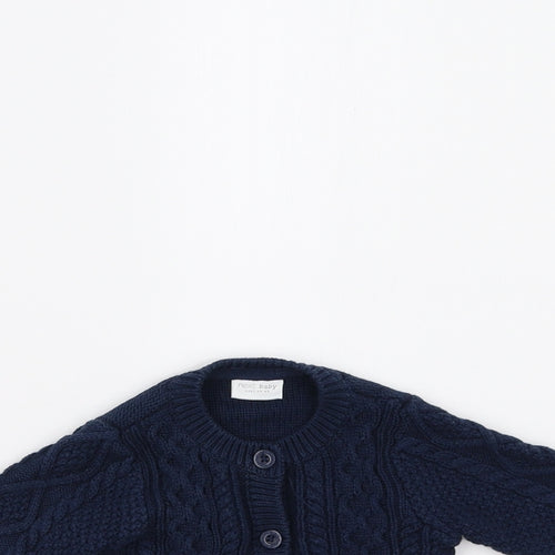 NEXT Baby Blue  Knit Cardigan Jumper   - 1 Month