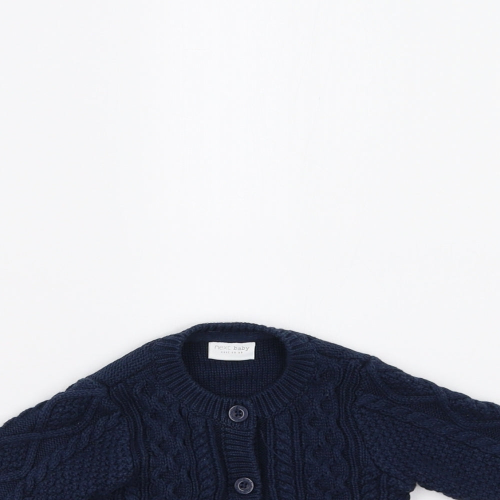 NEXT Baby Blue  Knit Cardigan Jumper   - 1 Month