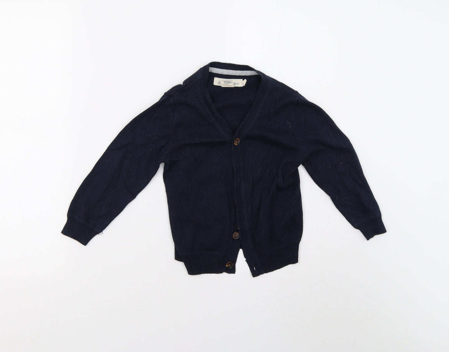 H&M Girls Blue  Knit Cardigan Jumper Size 5-6 Years