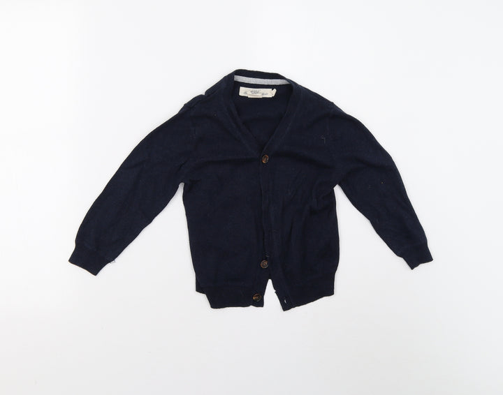 H&M Girls Blue  Knit Cardigan Jumper Size 5-6 Years