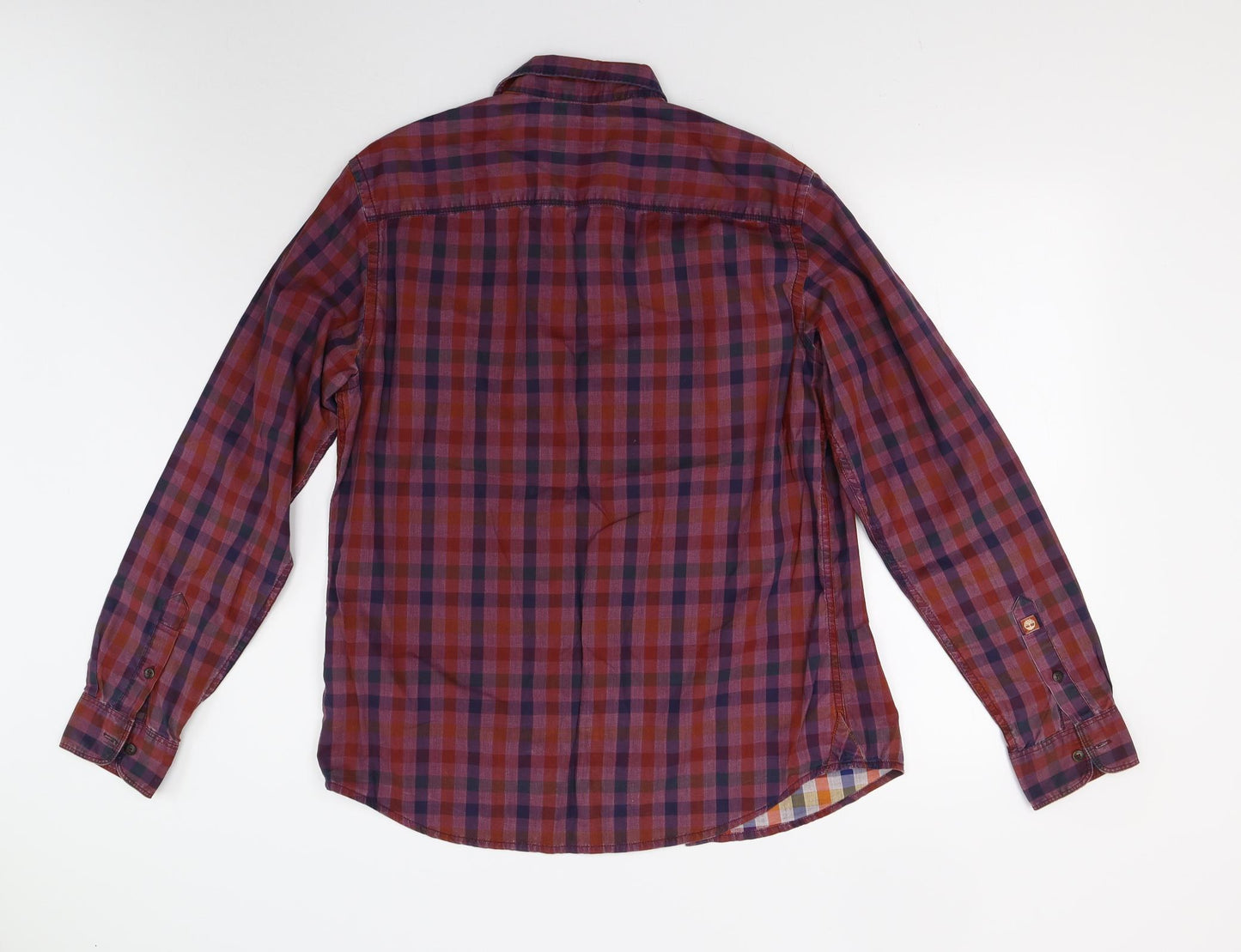 Timberland Mens Red Check   Button-Up Size M
