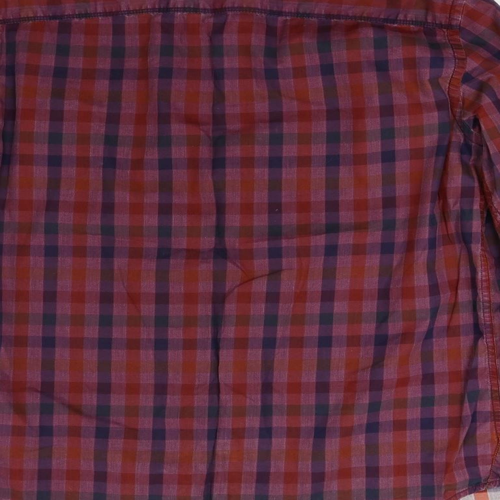 Timberland Mens Red Check   Button-Up Size M