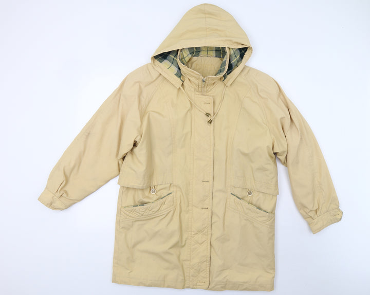 David Barry Womens Yellow   Overcoat Coat Size 14