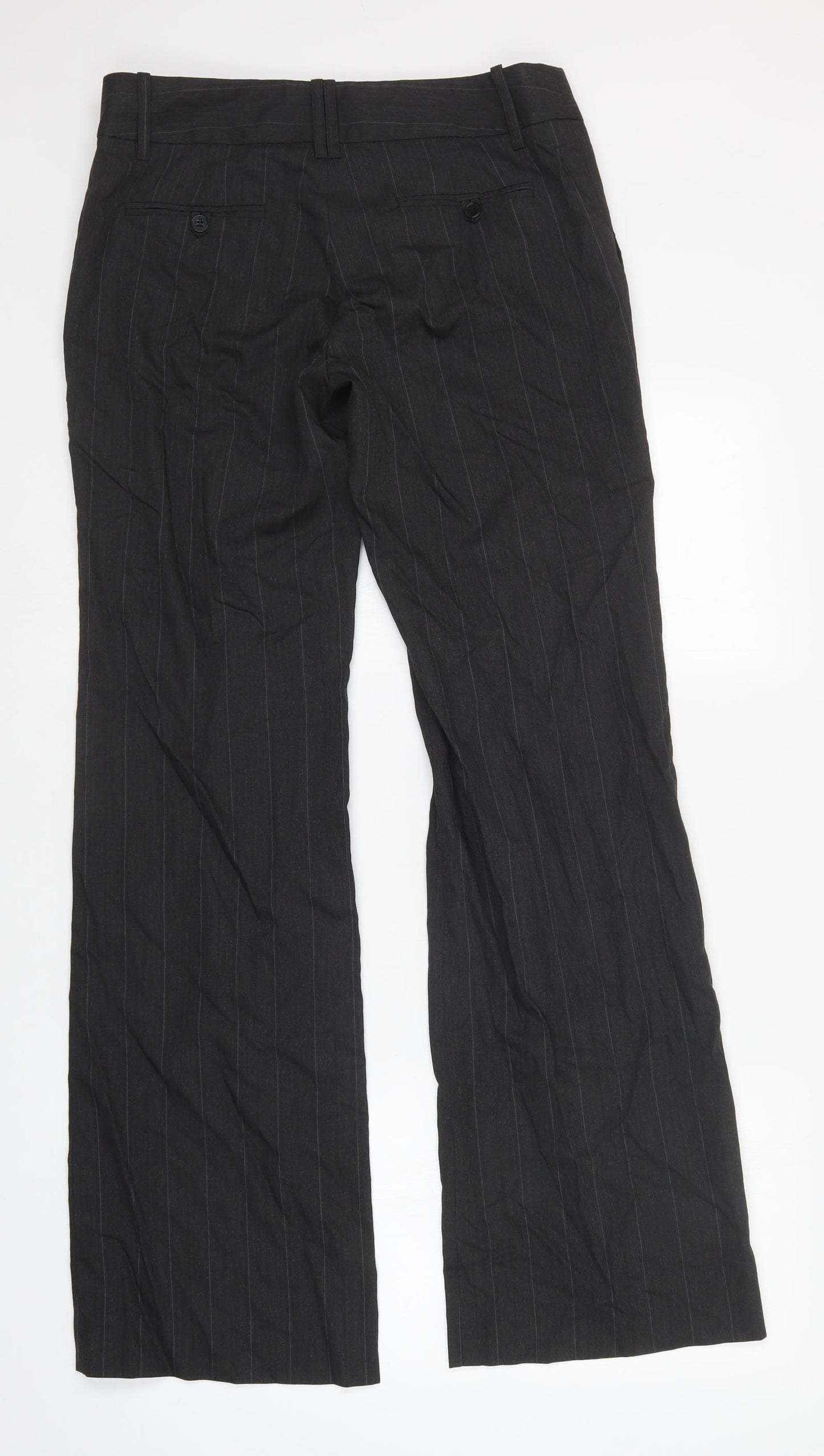 Zara Womens Grey Striped  Trousers  Size 12 L34 in