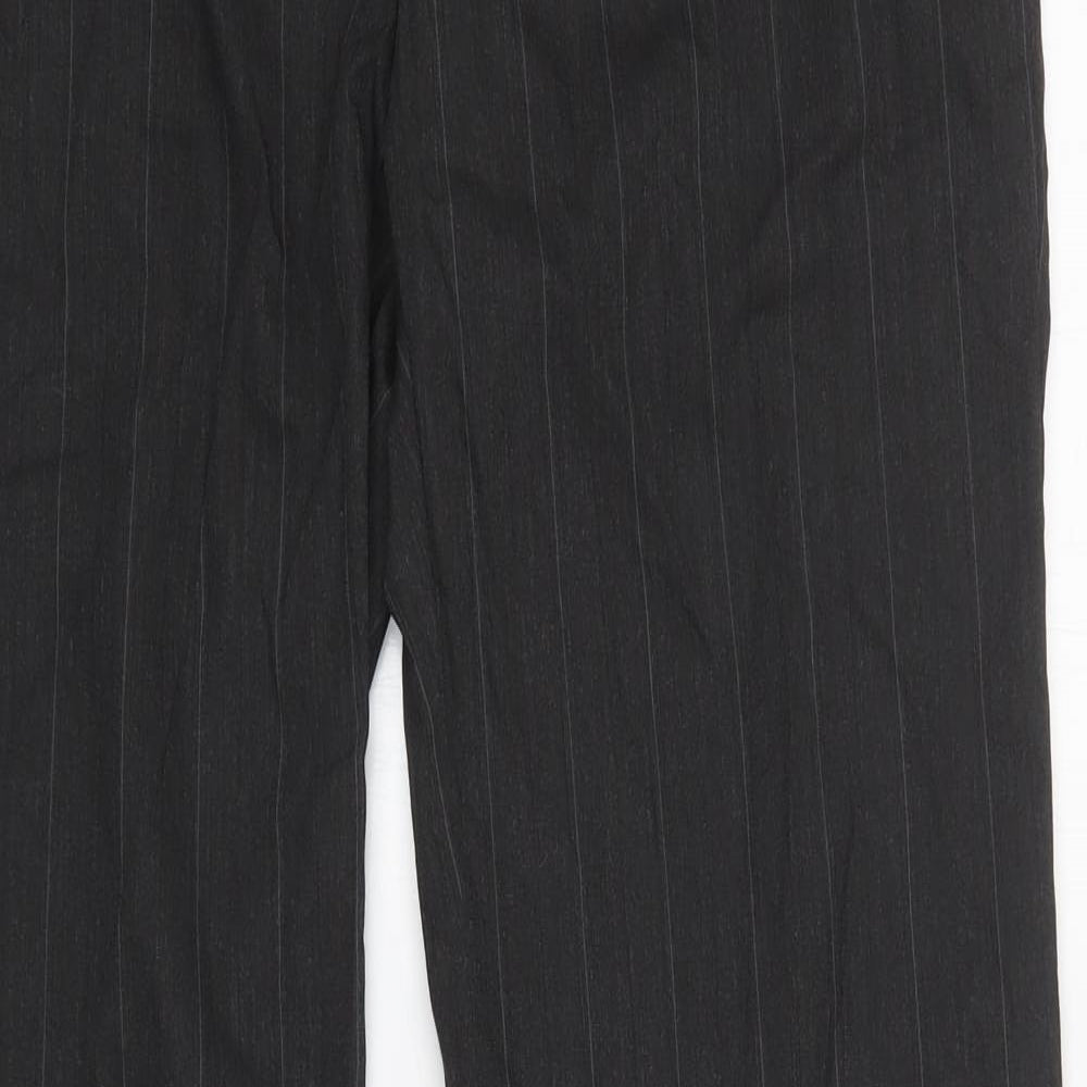 Zara Womens Grey Striped  Trousers  Size 12 L34 in