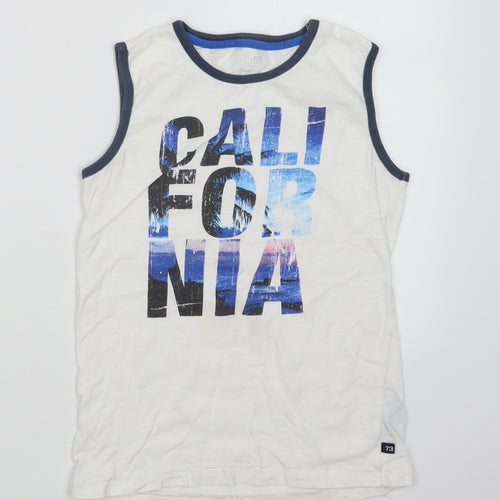 Cherokee Boys White   Basic Tank Size 8-9 Years