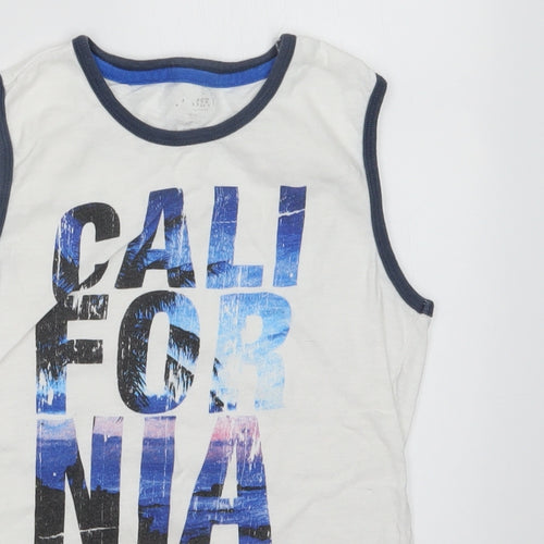 Cherokee Boys White   Basic Tank Size 8-9 Years