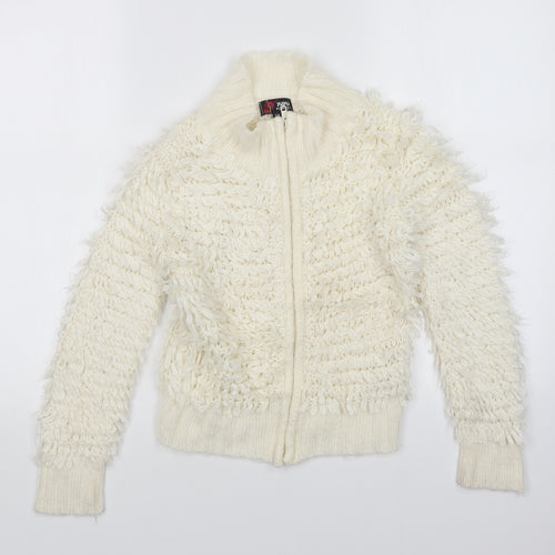 Yum Girl Girls Beige   Full Zip Jumper Size 7-8 Years
