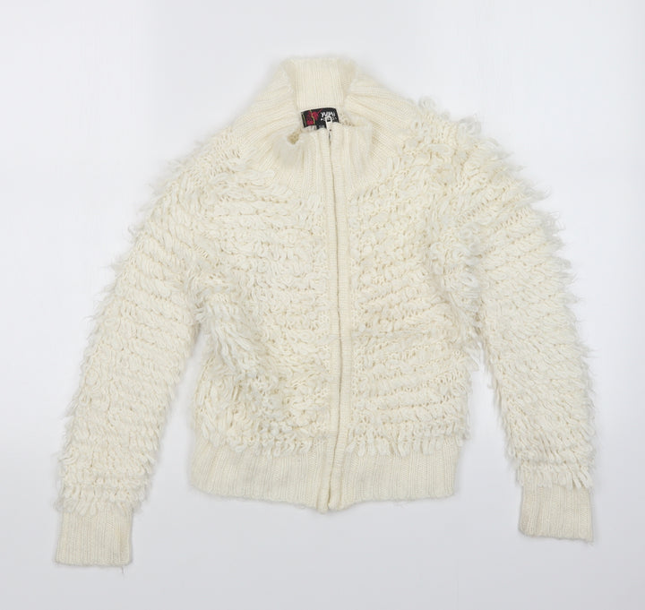 Yum Girl Girls Beige   Full Zip Jumper Size 7-8 Years