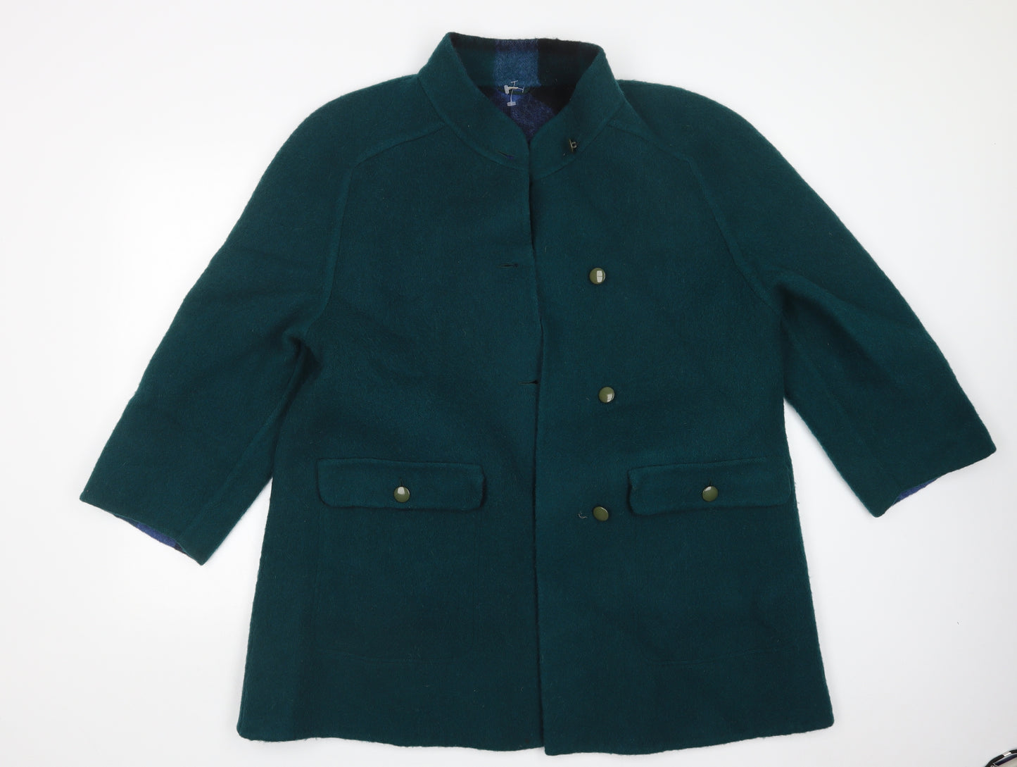 seleione Womens Green   Overcoat Coatigan Size 18