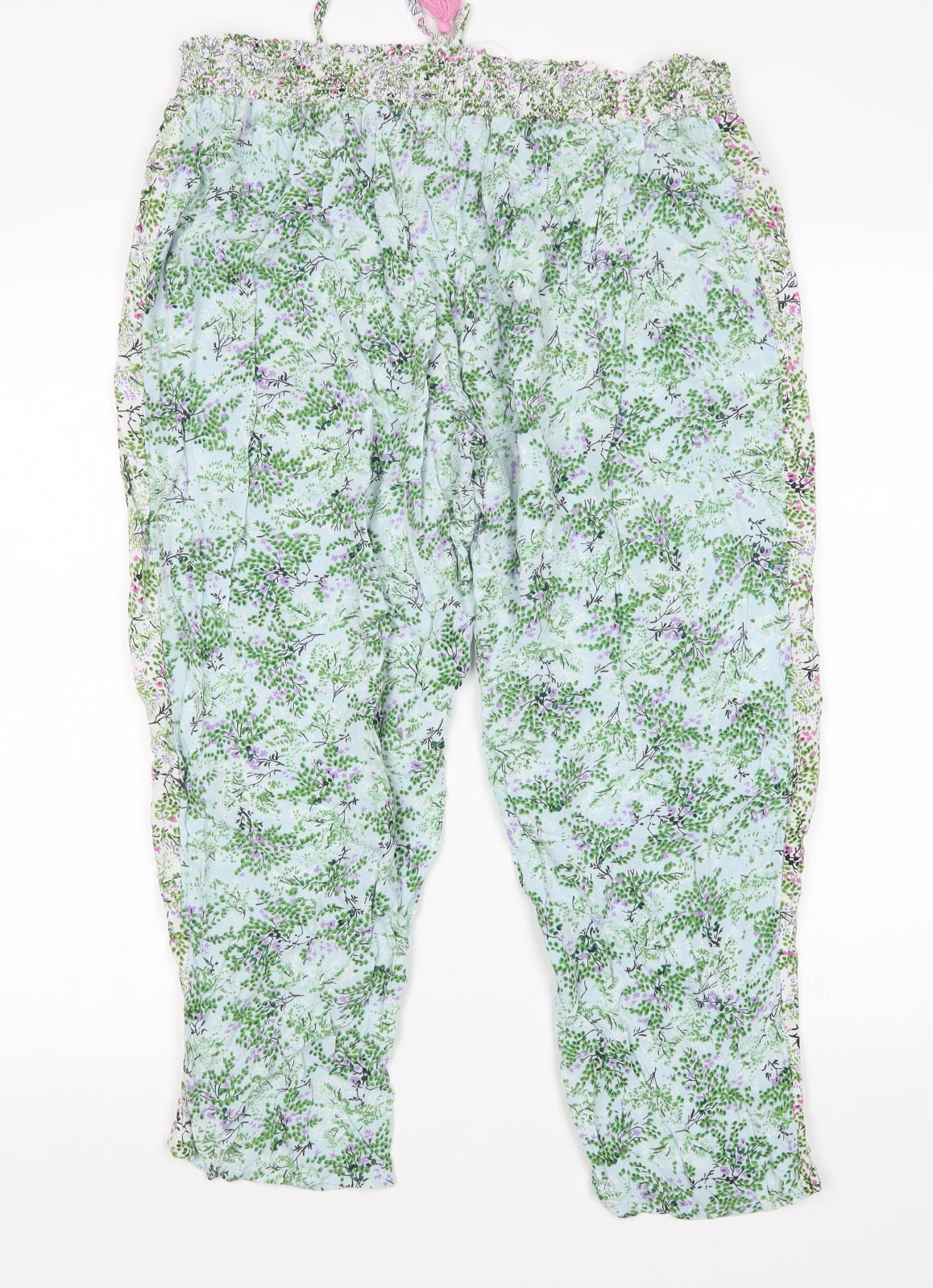 M&S Womens Green Floral   Pyjama Pants Size 16