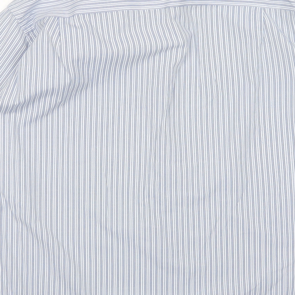 NEXT Mens Blue Pinstripe   Dress Shirt Size L